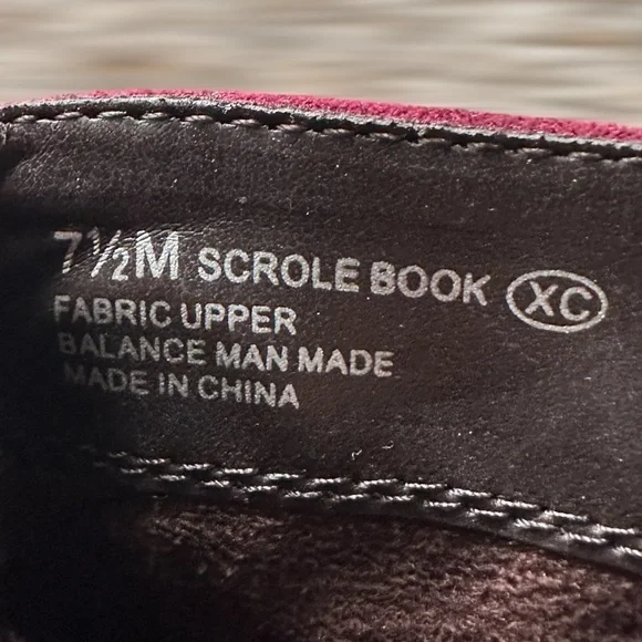 Aerosoles Scroll Book Womens Ankle Boots Burgundy Faux Suede - Picture 5 of 5
